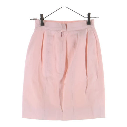 Chanel Set CC Logo Button Tailored Jacket Tight Mini Skirt Pink