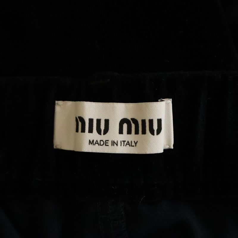 Miu Miu Velvet Capenta Pants Black 38