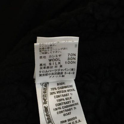 Chrome Hearts Cashmere Jacket Amufuni Leather Daga Zip Knit Black