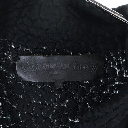 Chrome Hearts Cashmere Jacket Amufuni Leather Daga Zip Knit Black