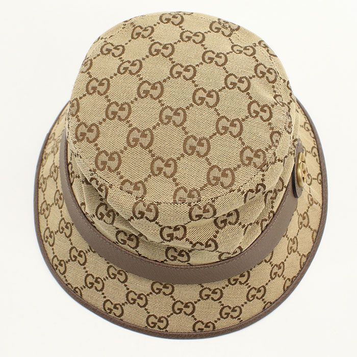Gucci Fedora Hat GG Canvas Hat Cotton