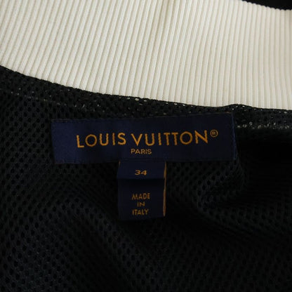 Louis Vuitton Silk Blend Color Block Zip Up Bomber Jacket Brown Black