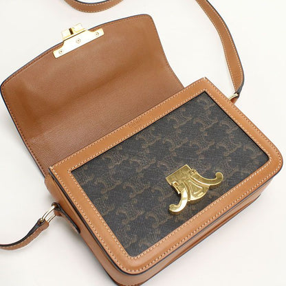 Celine Triomphe Canvas Crossbody Shoulder Bag Calf