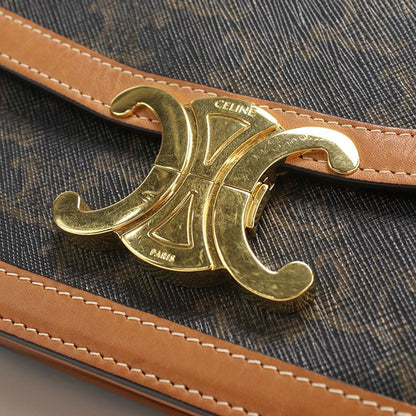 Celine Triomphe Canvas Crossbody Shoulder Bag Calf