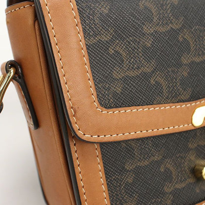 Celine Triomphe Canvas Crossbody Shoulder Bag Calf