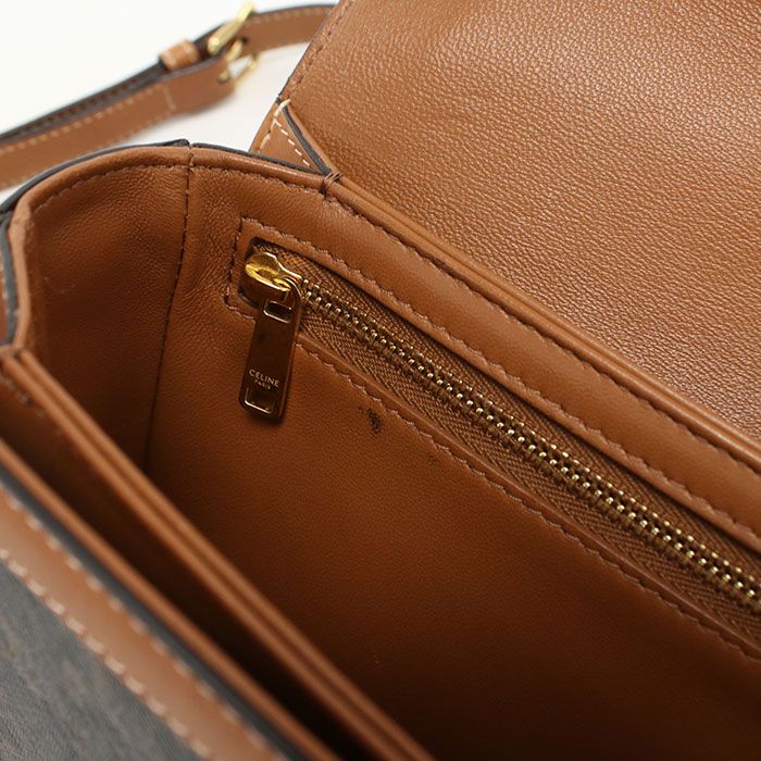 Celine Triomphe Canvas Crossbody Shoulder Bag Calf