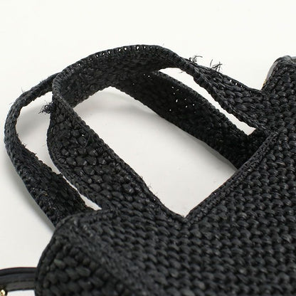 Loewe Tote Mini 2-Way Font Basket Raffia Leather