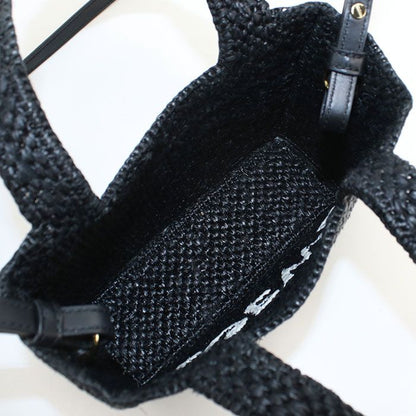 Loewe Tote Mini 2-Way Font Basket Raffia Leather