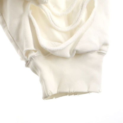 Balenciaga Caps Destroyed Hoodie Pullover Distressed White