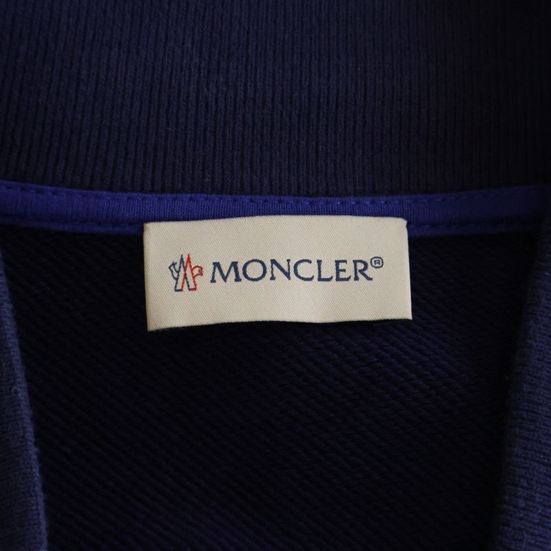 Moncler Down Contrast Zip Up Jacket Blue