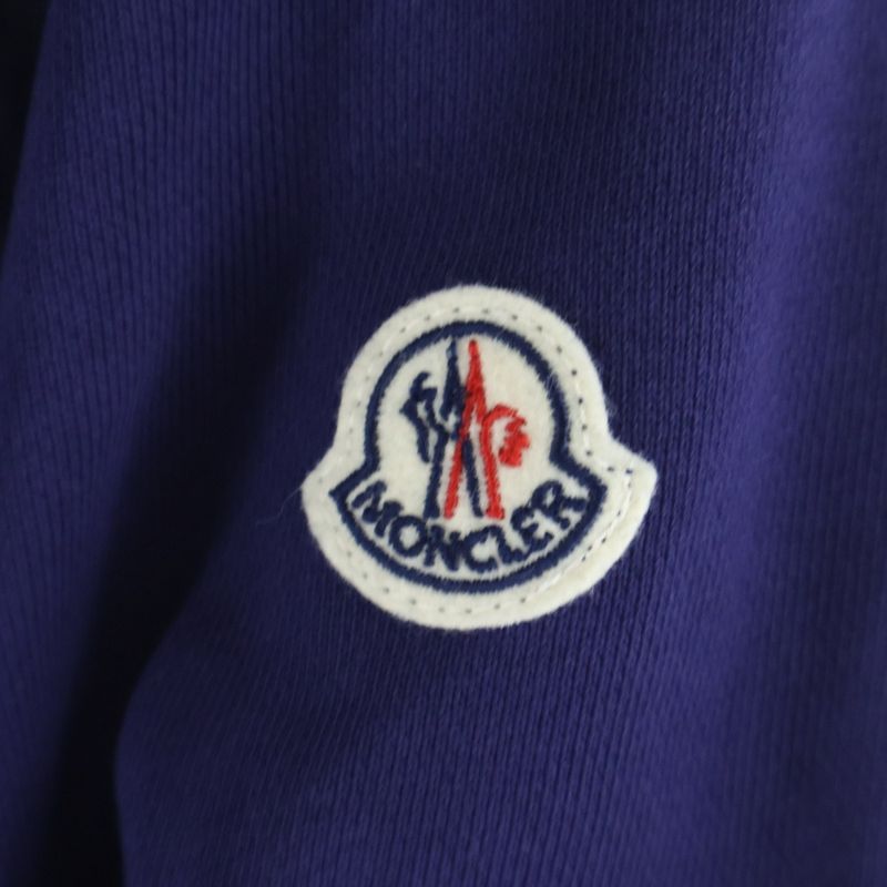 Moncler Down Contrast Zip Up Jacket Blue