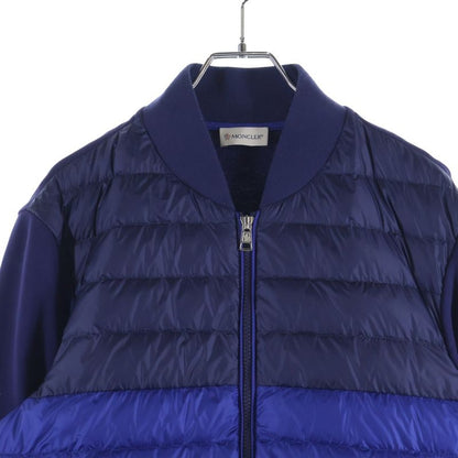Moncler Down Contrast Zip Up Jacket Blue