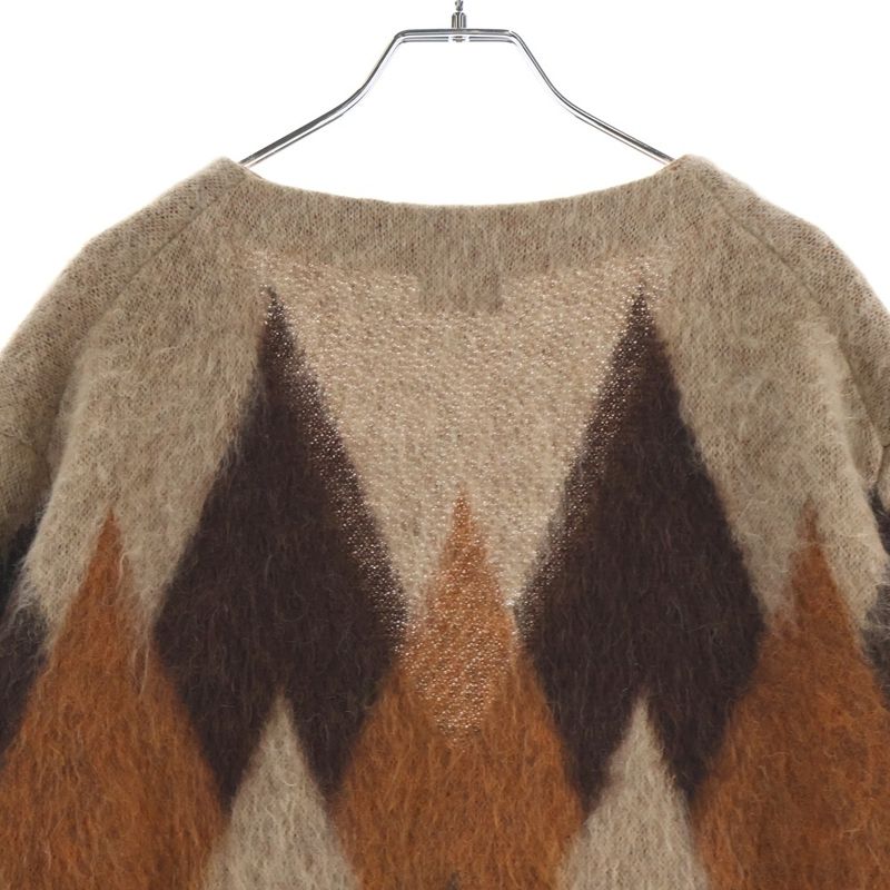 Celine Argyle Mohair Cardigan Agyle Diamond Brown