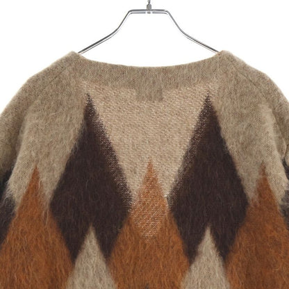 Celine Argyle Mohair Cardigan Agyle Diamond Brown