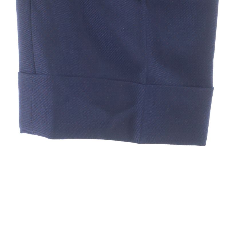 Gucci Wool Pants Pleated Trousers Navy