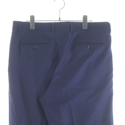 Gucci Wool Pants Pleated Trousers Navy