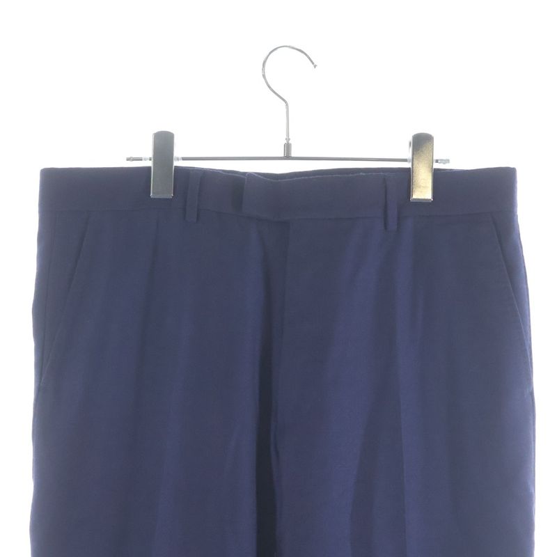 Gucci Wool Pants Pleated Trousers Navy