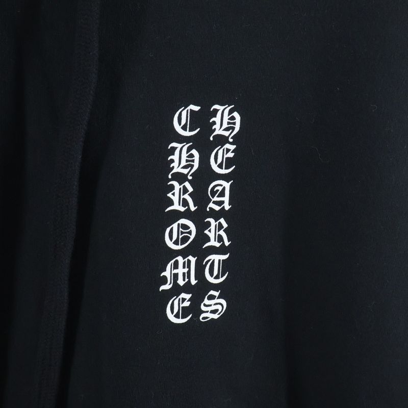 Chrome Hearts Sweatshirt Plvr Sleeve Logo Print Daga Zip Up Hoodie Black