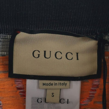 Gucci GG Jacquard Cropped Half Zip Jacket Black