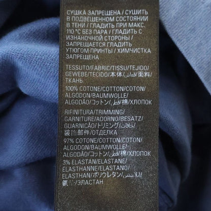 Balenciaga Back Logo Vintage Wash Long Sleeve T-Shirt Blue