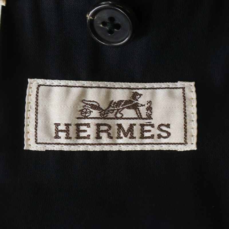 Hermes Cotton Button Up Shirt Jacket Black