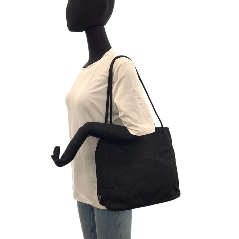 Prada Tessuto Black Nylon Shoulder Bag