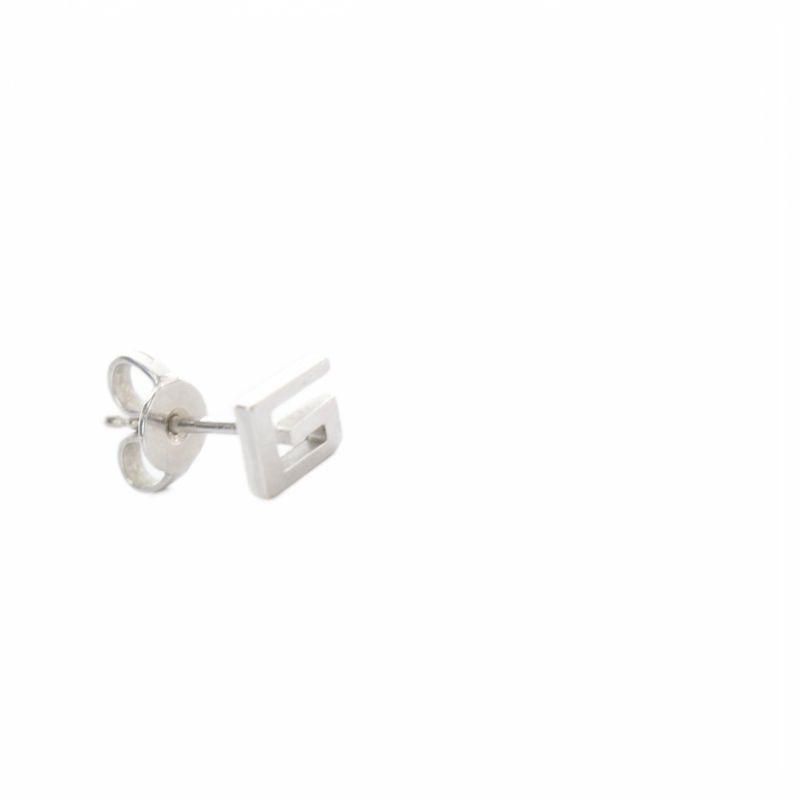 Gucci Motif One Earrings 750 White Gold