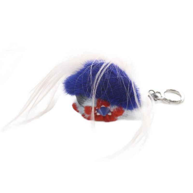 Fendi Bag Bugs Charm Key Holder Blue Pink