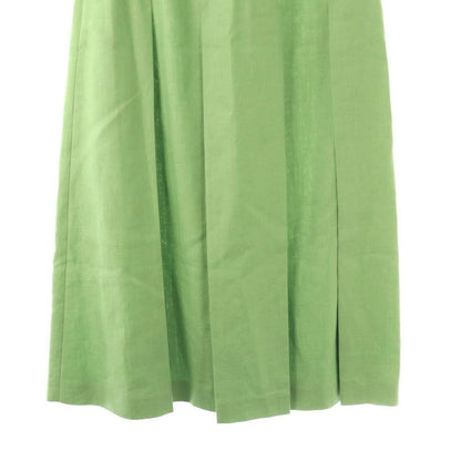 Gucci GG Marmont Chain Printed Skirt Fleece Linen Blend Slit 38 Green CX