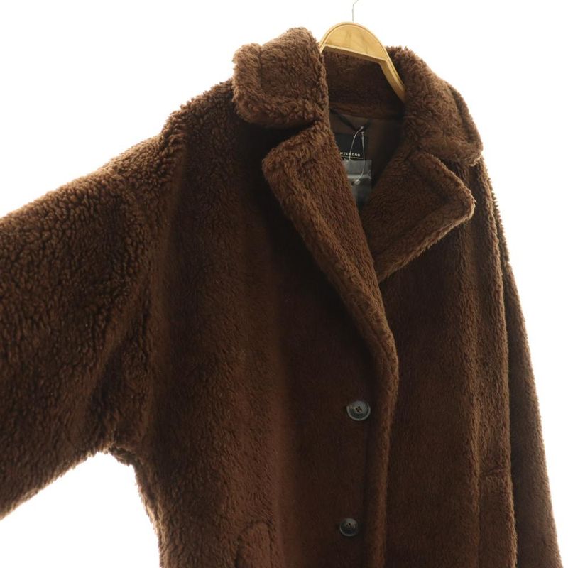 Max Mara Weekend Line Teddy Boa Coat Chesterfield Dark Brown ES