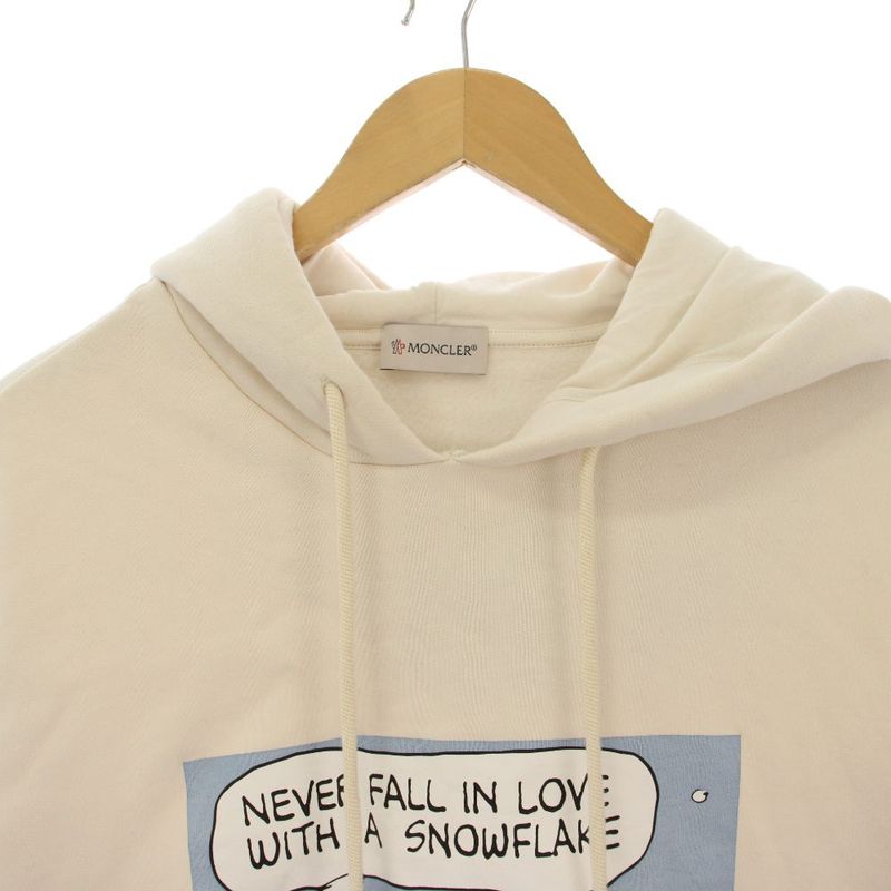 Moncler Peanuts Pullover Hoodie Sweatshirt Long Sleeve L Ivory