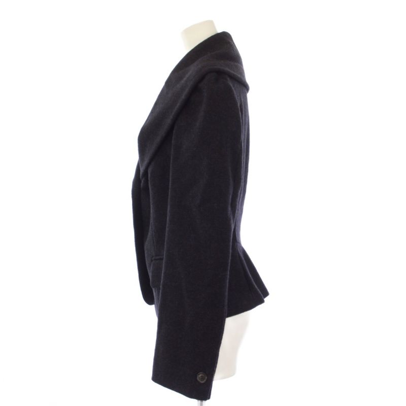 Max Mara Suit Set Top and Bottom Jacket Skirt Knee Length Tight Belt Wool Silk