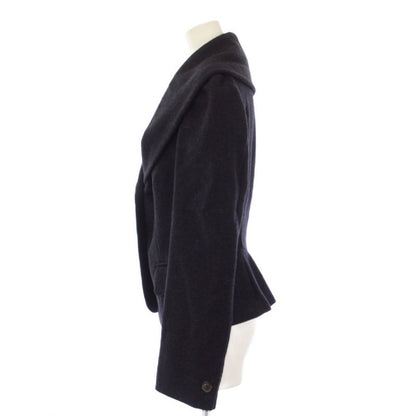 Max Mara Suit Set Top and Bottom Jacket Skirt Knee Length Tight Belt Wool Silk