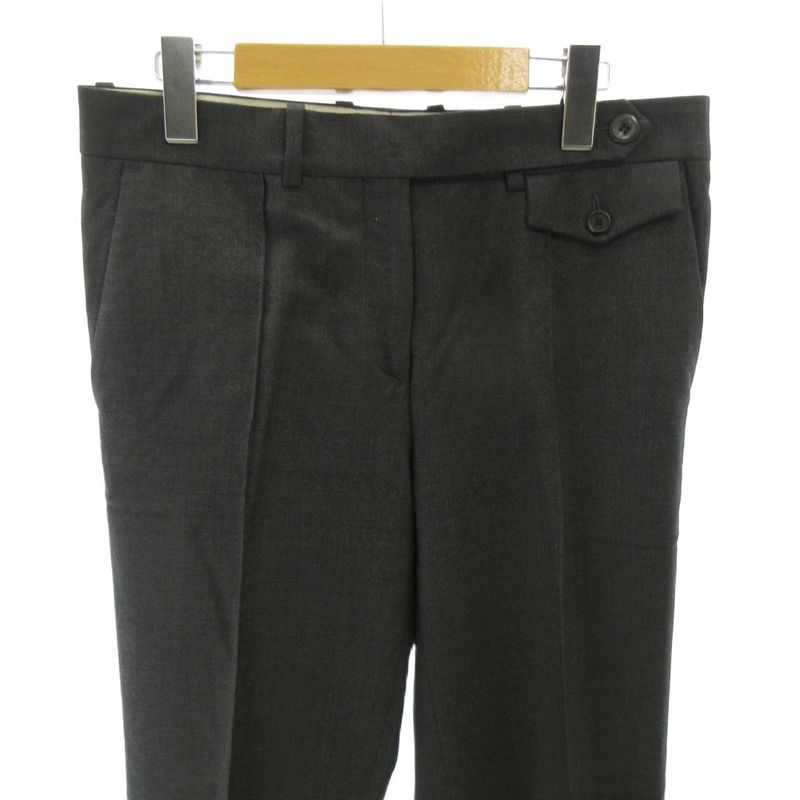 Celine Phoebe Philo Era Pants Trousers Pleated Wool Cashmere Blend 36 Gray