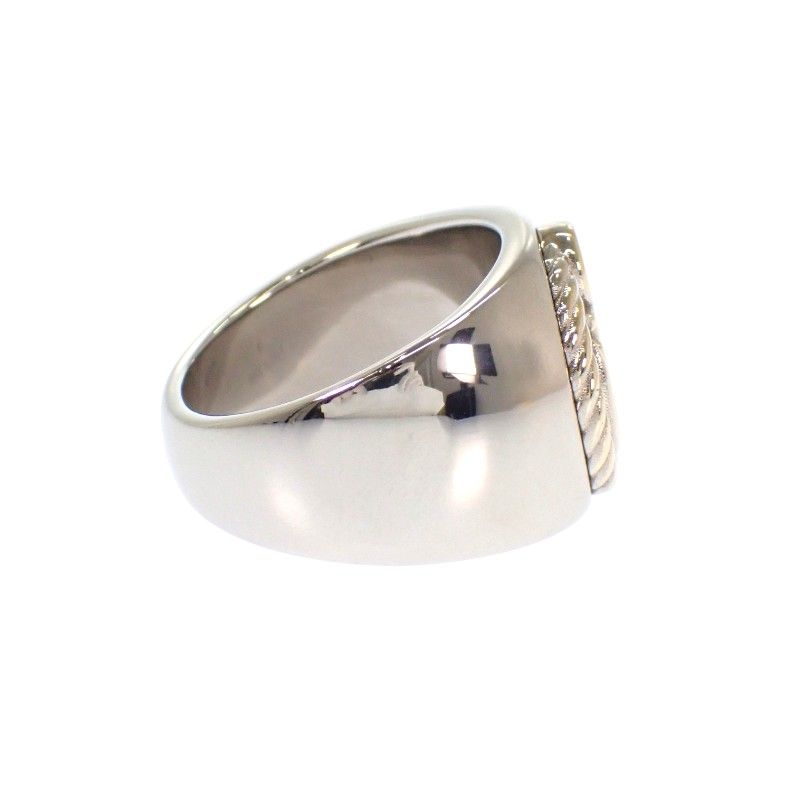 Hermes Cargo Ring Anchor Marine Star Silver