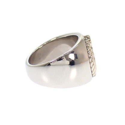 Hermes Cargo Ring Anchor Marine Star Silver