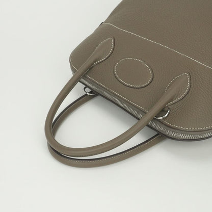 Hermes Bolide 31 Tote Taurillon Clemence Etoupe Gray Silver