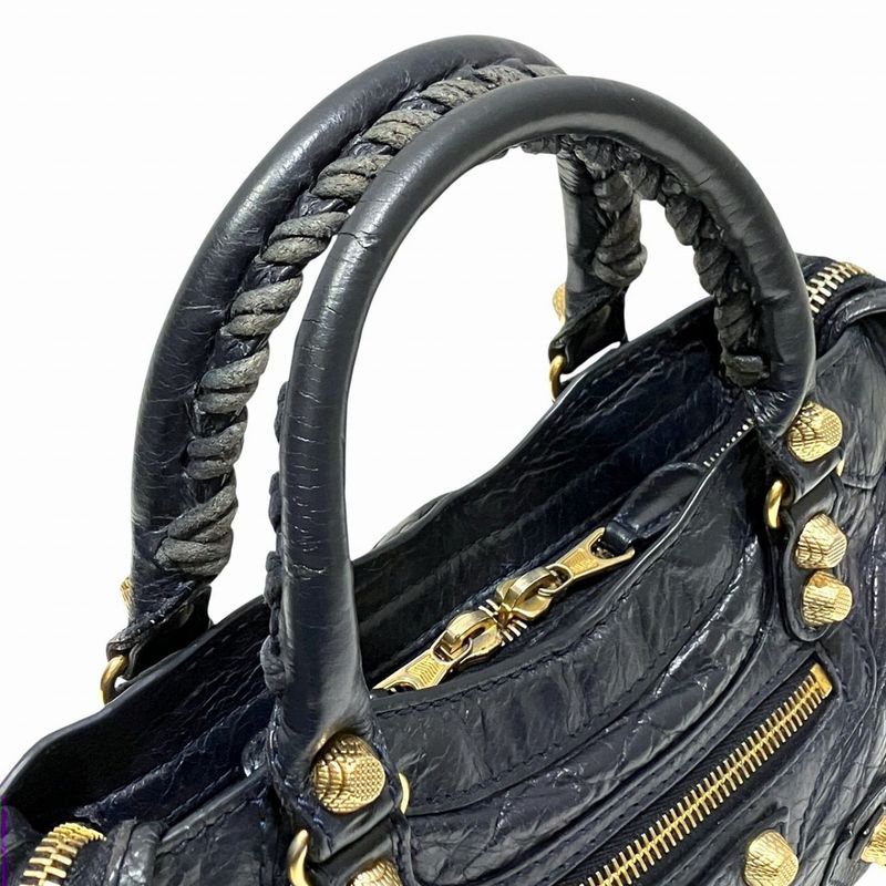 Balenciaga Mini City Giant Handbag Leather