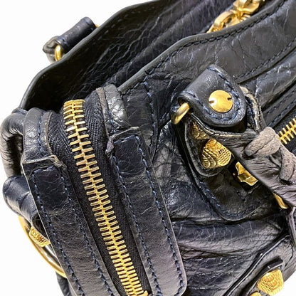 Balenciaga Mini City Giant Handbag Leather