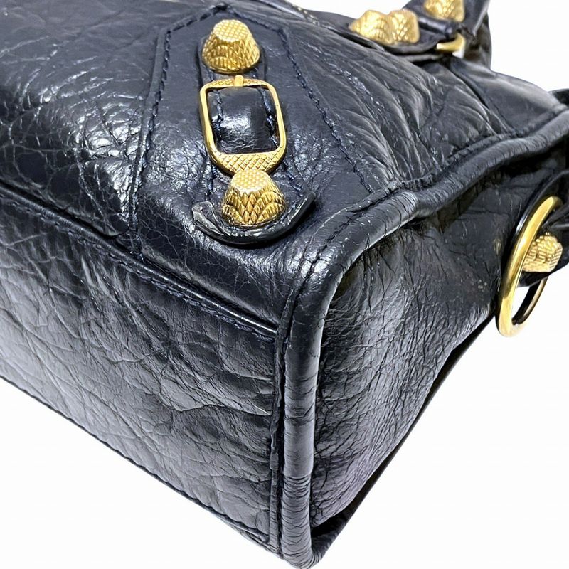 Balenciaga Mini City Giant Handbag Leather