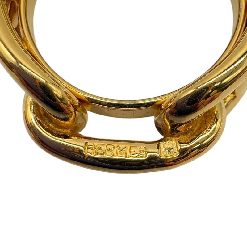 Hermes Scarf Ring 90 Lucade Legato Chaine D'ancre Gold