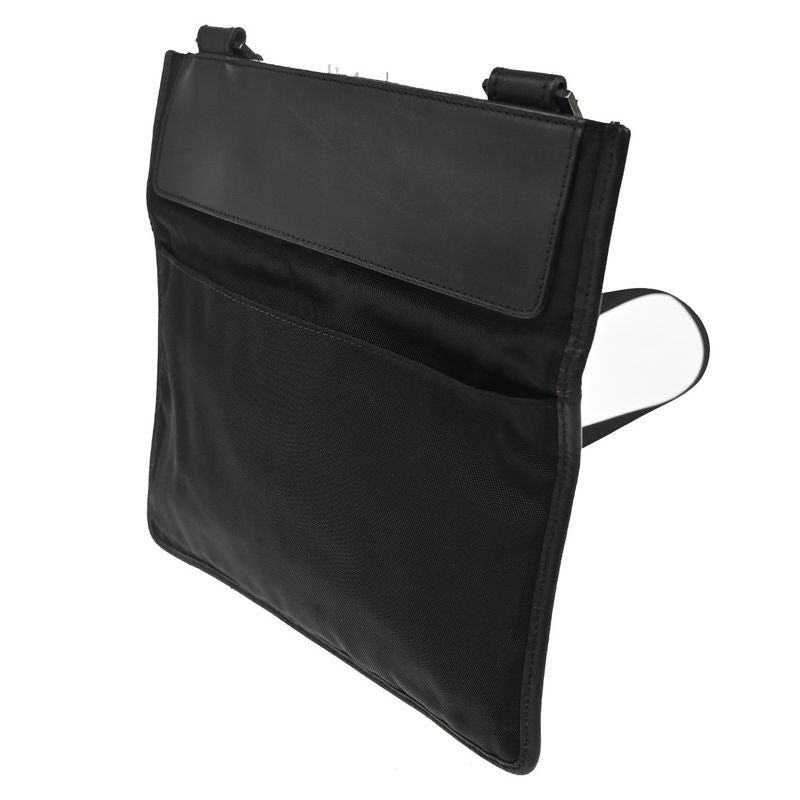 Gucci Shoulder Bag Black Nylon Leather