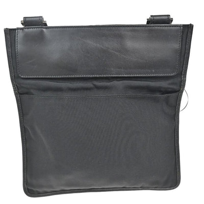 Gucci Shoulder Bag Black Nylon Leather