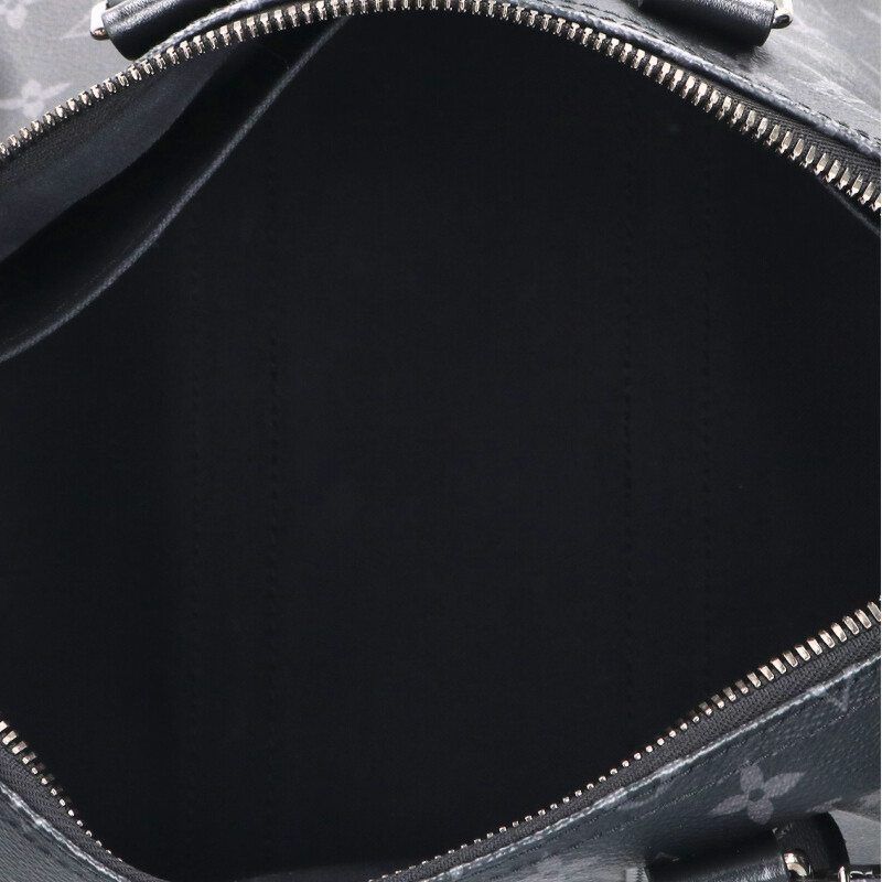 Louis Vuitton Keepall 35 Monogram Eclipse Leather Shoulder Bag 35