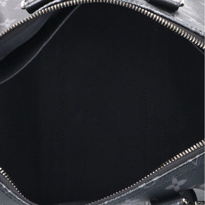 Louis Vuitton Keepall 35 Monogram Eclipse Leather Shoulder Bag 35