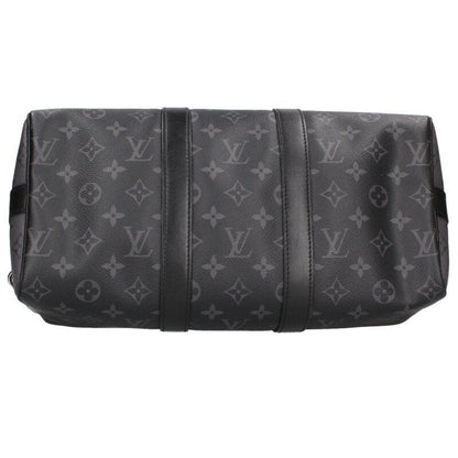 Louis Vuitton Keepall 35 Monogram Eclipse Leather Shoulder Bag 35