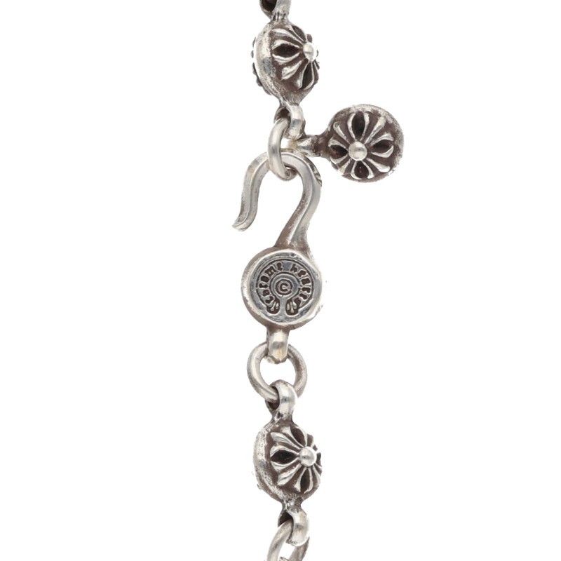 Chrome Hearts 1 Crsbl Chn Sml CH Crs Cross Ball Chain Small CH Silver Necklace