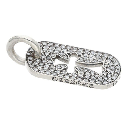 Chrome Hearts D Tag Sml CO Crs P D Cutout Cross Dog Tag Aftermarket Pave