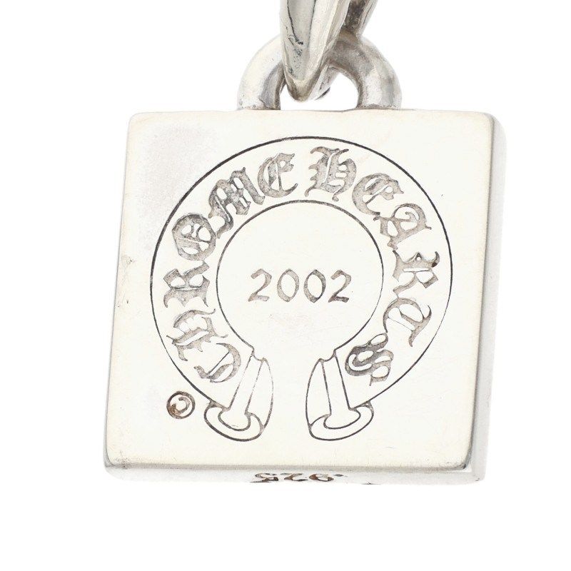 Chrome Hearts Framed Letter Block Alphabet Silver Necklace Top