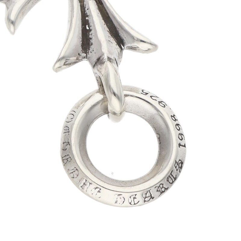 Chrome Hearts Tiny CH Cross Charm Silver Necklace Top